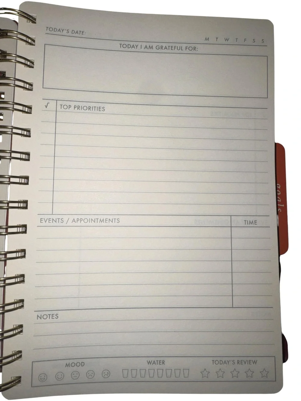 Goals & Notes Spiral Notebook - Picture 4 of 7